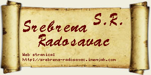 Srebrena Radosavac vizit kartica
